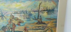 Szilárd Klára (C. Szilard 1921-2017) Holt-tengeri fantasztikus fák, litográfia