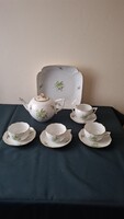 Herendi csipkebogyós porcelán csészék kanna