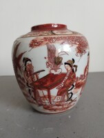 Jelzett Kutani porcelán váza