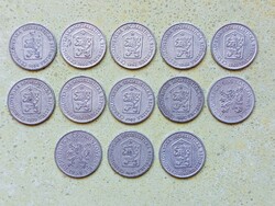 Csehszlovákia 13 db Különböző Érme 10 Halierov Haller 1953-1971