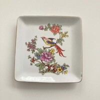 Hollóházi paradicsommadaras porcelán tálka