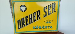 Müller és Fehér Budapest DREHER SER reklám tábla 1920 as évek(nem zománc)