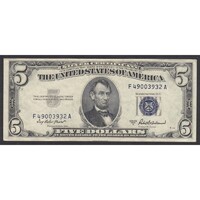 USA,5 dollars 1953 A - Silver certificate aUNC+