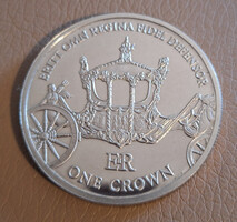 Gibraltár 1 crown, 2013 - II. Erzsébet megkoronázása - Állami aranyhintó - Emlékérme