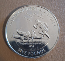 Guernsey 5 Font, 2008 - Királyi Légierő - Az angliai csata - Emlékérme