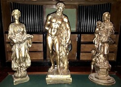 Szobor. Görög-római, keresztény mitológia /  Ceres, Herkules, Szűz Mária.