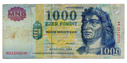 1000 Forint Bankjegy Millennium 2000 DB F