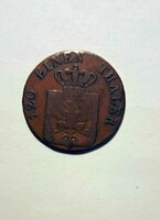 „Ritka német koronás címeres Thaler- bronz Német Államok / Porosz Királyság
