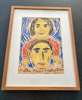 DrMáriás: Kaffka Margit F. Kafka pólóban grafika