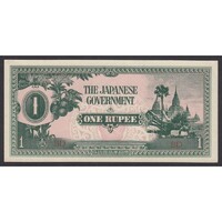 Myanmar-Burma,1 rupee 1942 aUNC+