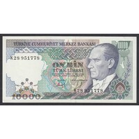 Törökország,10000 lira 1989 EF+