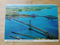 Skócia, Forth Bridge, konzolos vasúti híd a skóciai Edinburgh közelében,hossza:2528 m, postatiszta