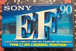 SONY EF 90 (EFB) 1999 bontatlan, új magnó kazetta, audio kazetta