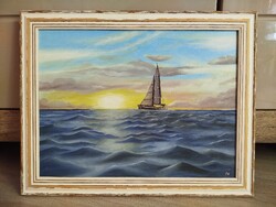 Szelíd vizeken - 30x40 cm, keretezve