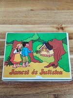 Jancsi és Juliska meseképes összerakó játék, retro Trial puzzle 1981, hiánytalan készlet, ritkaság