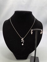 Silver earring and necklace set 6.6 g