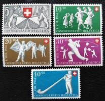 Sv555-9 / Svájc 1951 Pro Patria bélyegsor postatiszta