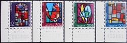 Sv949-52s / Svájc 1971 Pro Patria bélyegsor postatiszta ívsarki azonosítószámokkal !