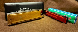 Kromatikus professzionális SWAN 1248 szájharmonika.