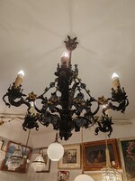 Kovácsoltvas csillár +falikar handmade