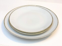 MZ - Moritz Zdekauer 3 db 30 cm aranyszélű porcelán tányér kínálótál tálca