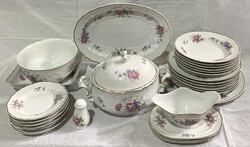 Elegáns 26 db-os Hollóházi Hajnalka mintás 6 személyes porcelán étkészlet RZ