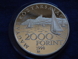 Magyarország 2000 forint,1998 Régi Balatoni Hajók - Phoenix Proof 0.9250-ös ezüst 31,46 g