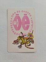 ÓRA ÉS ÉKSZER KERESKEDELMI VÁLLALAT kártyanaptár 1971
