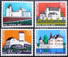 Sv1096-9 / Svájc 1977 Pro Patria : Várak bélyegsor postatiszta