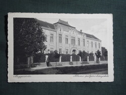 Képeslap,Mosonmagyaróvár,Állami polgári leányiskola látkép,részlet, 1920-