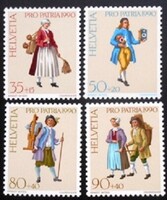 Sv1417-20 / Svájc 1990 Pro Patria bélyegsor postatiszta