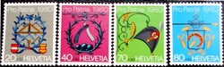 Sv1176-9 / Svájc 1975 Pro Patria bélyegsor postatiszta