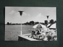 Képeslap,Szelidi tó,Tó vendéglő,étterem,terasz látkép,részlet, 1974-