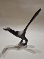 Hollóházi art deco szarka Schrammel Imre