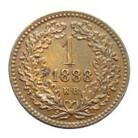 Magyarország,1 krajcár 1888 EF+ réz