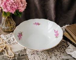Colditz porcelán kínáló- vagy salátástál virágmintával – NDK vintage