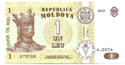 1 leu lei lej 2002 Moldova UNC