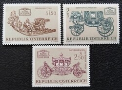 A1406-8 / Ausztria 1972 Művészeti kincsek Ausztriában - Járművek bélyegsor postatiszta