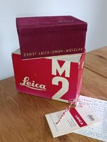 LEICA M2 box papers and matching velvet box without camera!