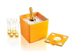 CHAMPAGNE CLUB - Veuve Clicquot x Porsche Design „Ice Cube” pezsgőhűtő szett – 4 db Trendy Flute