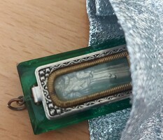GYÖNYÖRŰ KIS SZENT ANTAL MINIATURE IN GLASS CONTAINER SIGNED