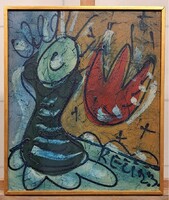Hollóházi - abstract oil painting