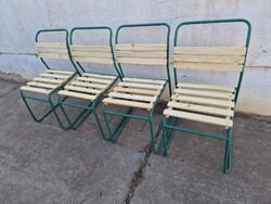 Retro rakásolható vendéglátos székek régi kerti székek csővázas kerti szék szánkotalpas strand széke
