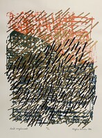 Magén István (1950- ) Levél anyámnak, 1996 - modern kortárs grafikai alkotás /számlát adunk hozzá/