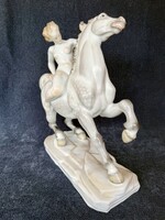 Herendi porcelán amazon a lovon nagyméretű figura