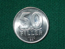 50 Fillér 1990 ! Nem Volt Forgalomban ! Verdefényes !