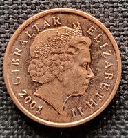 Gibraltár 1 penny 2001 (Q37)