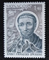 MON1536 / Monaco 1982 Assisi Szent Ferenc bélyeg postatiszta