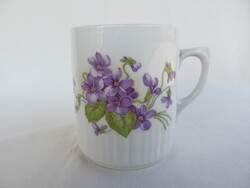 Zsolnay porcelán ibolyás szoknyás bögre