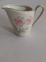 Német porcelán aranyszegélyes tejkiöntő  Feuerlilie - tűzliliom virágmintával - Alka Kunst / Alboth